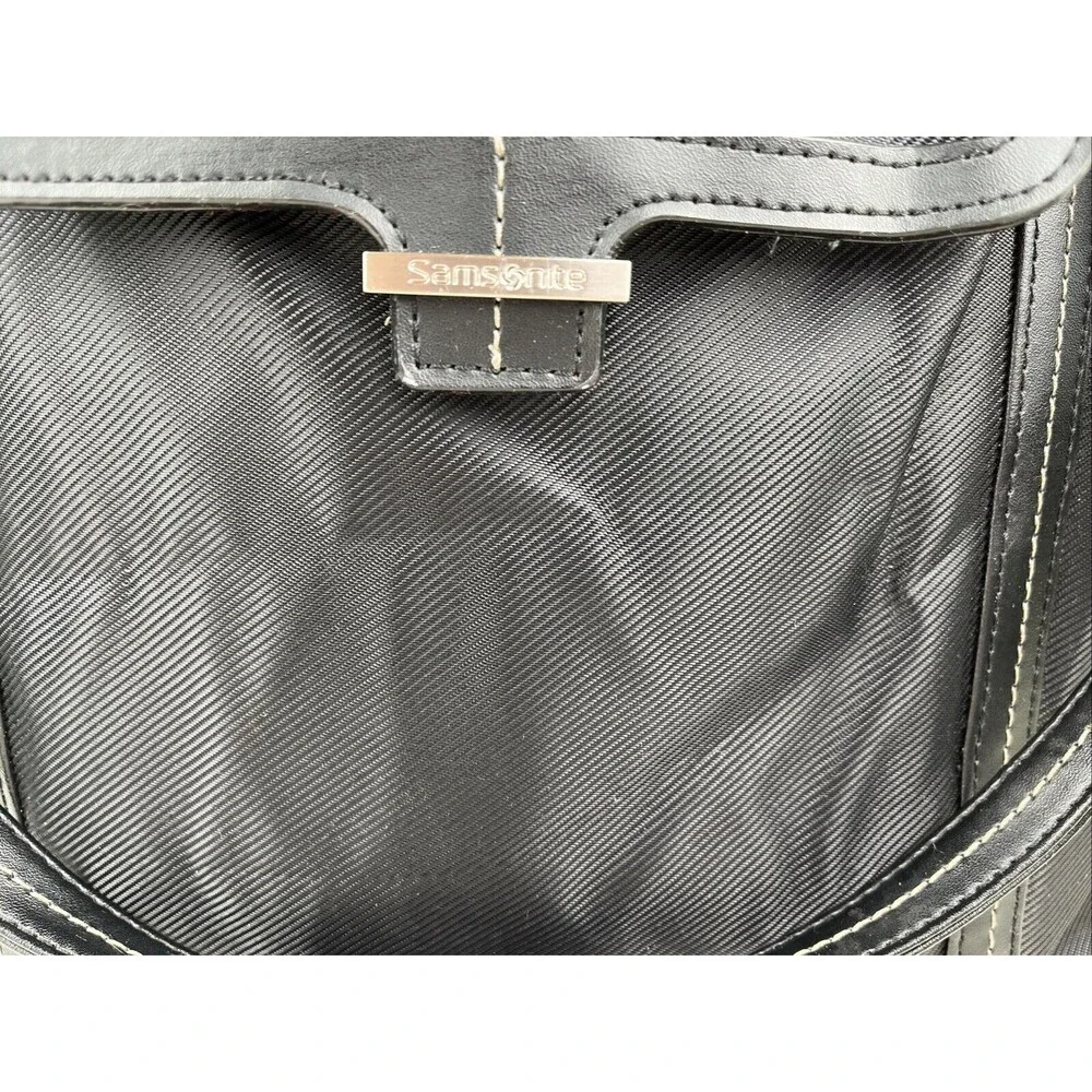 Samsonite Laptop Bag Padded Tote Purse Carry-On‎ Black Top Handles- Read